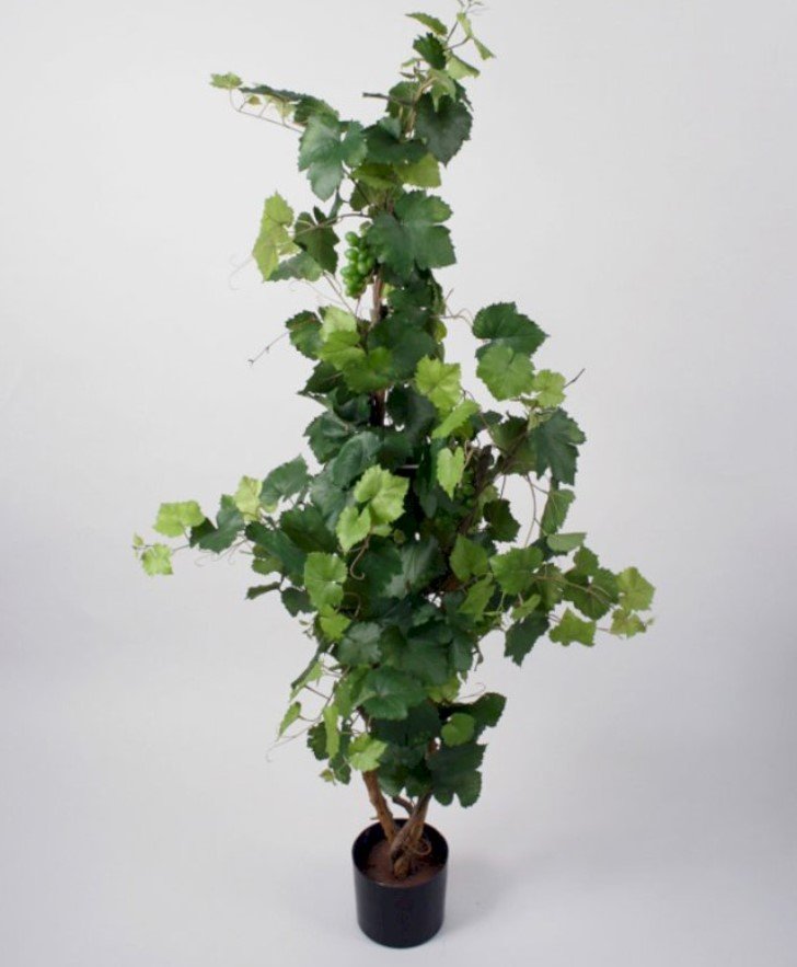 Kunstig på stamme - H: 130 cm - Kunstige grønne planter potte - Green Trading ApS
