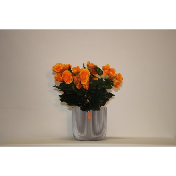 Kunstig begonia i orange - H: 30 cm 