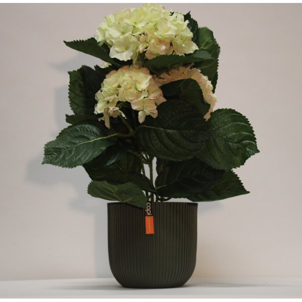 Kunstig hortensia limegrn - H: 40 cm