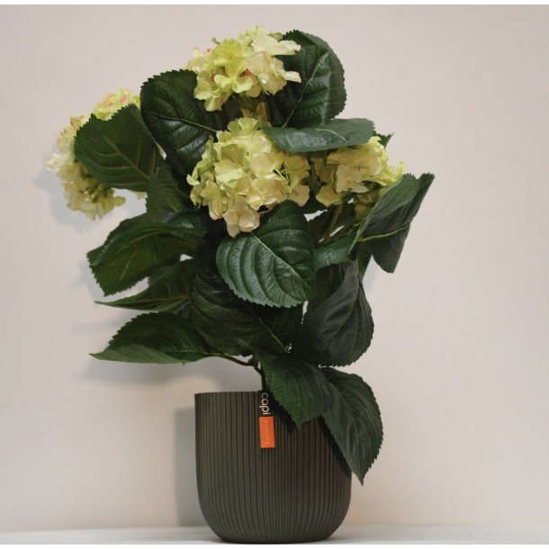 Kunstig hortensia lys grn - H: 40 cm