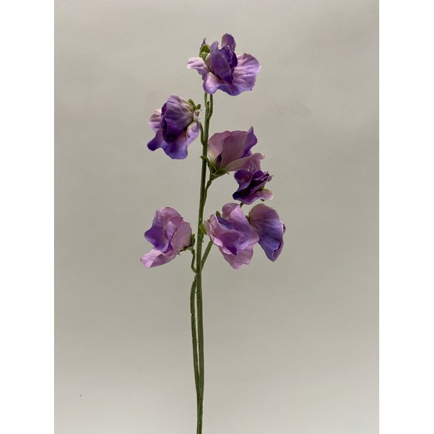  Kunstig rteblomst stilk i lilla - L: 42 cm
