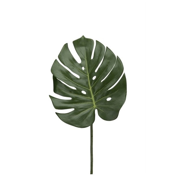 Kunstig philo blad med stilk - L: 60 cm